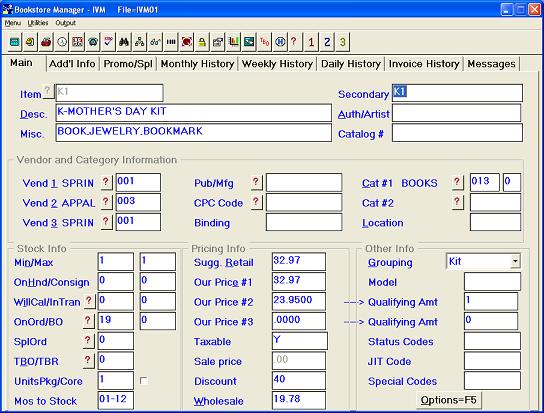 IVKM - KIT MAINTENANCE Vs 6